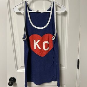 Charlie Hustle Navy KC Heart Tank